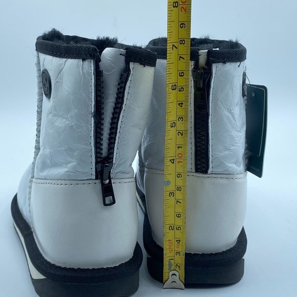 EMU Australia Stinger Mini Zip White Leather Boots Water Resistant W7/M6 NWOB - Picture 3 of 10